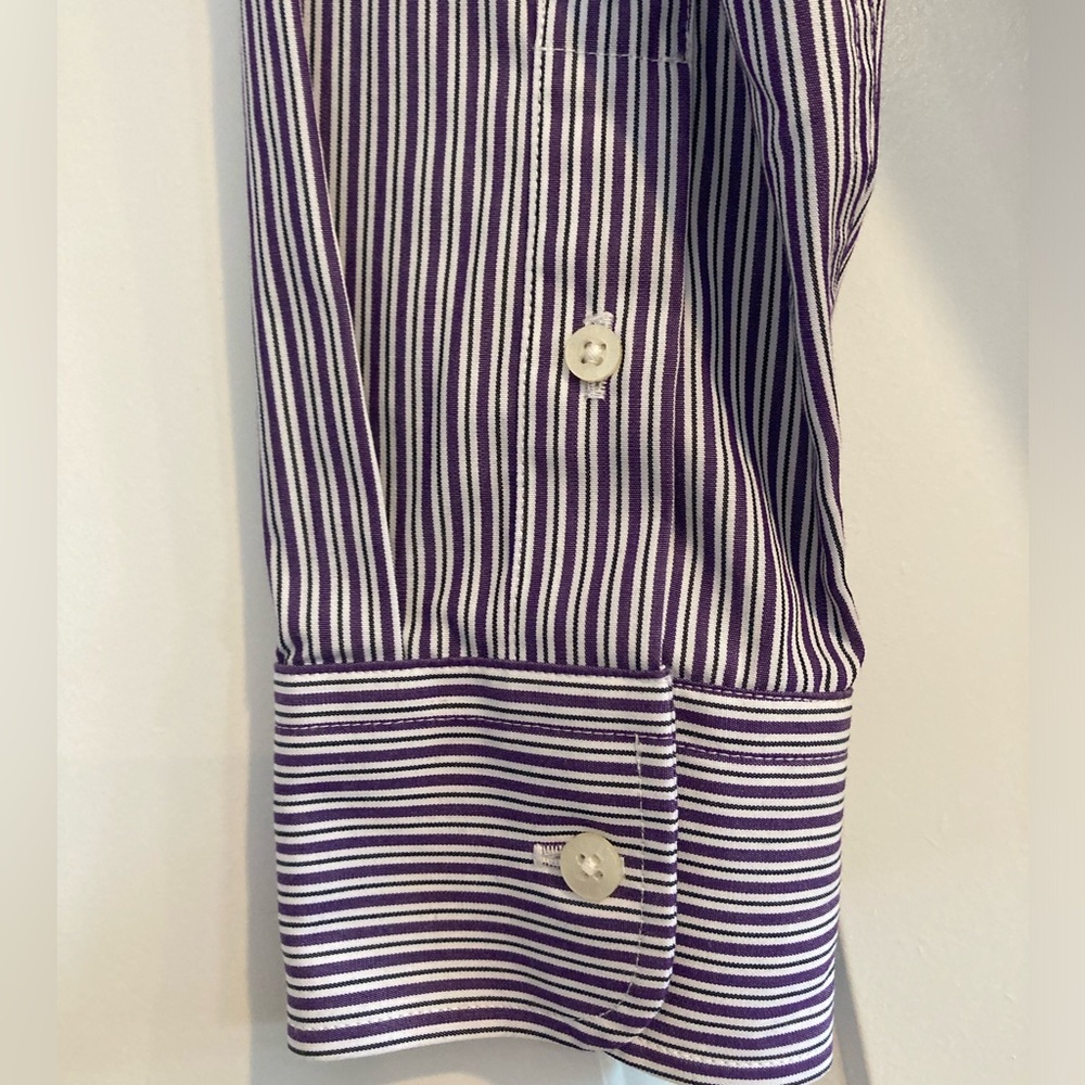 Lauren Ralph Lauren Non—Iron Striped Buttons Down Shirt XS - Picture 11 of 12